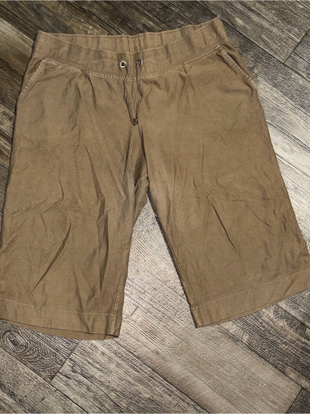 Merona Khaki Brown Cotton Shorts with Drawstring Waist